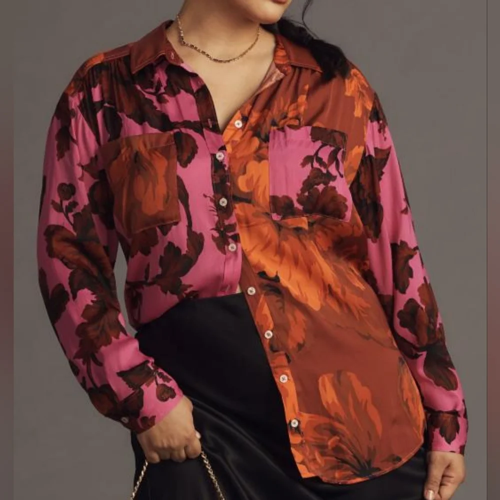 NWT Anthropologie Ladies Floral Blouse size M - Picture 2 of 11